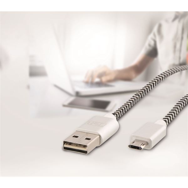 Câble USB / Micro USB  réversible 2m T'nB