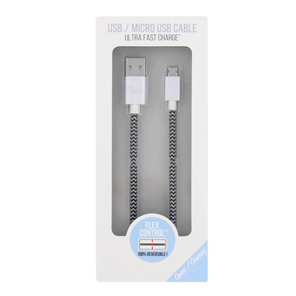 Câble USB / Micro USB  réversible 2m T'nB