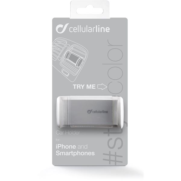 Support pince blanc sur grille d'aération Cellular Line