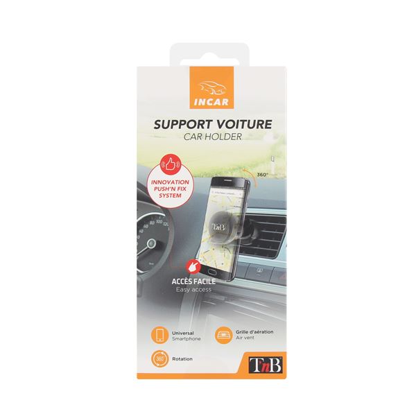 Support "push" universel  sur grille d'aération T'nB