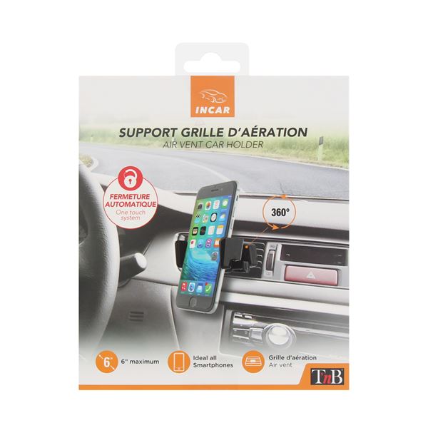 Support universel sur grille d'aération T'nB