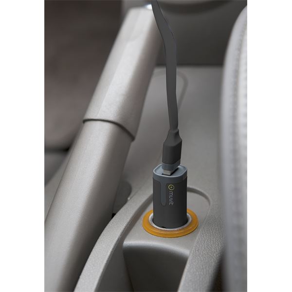 Chargeur allume-cigare 1 entrée USB 1A Muvit