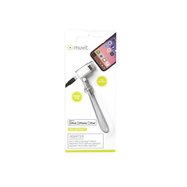 Adaptateur Micro-USB vers lightning Muvit