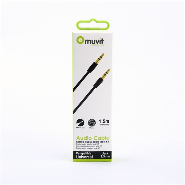 Câble jack noir Muvit