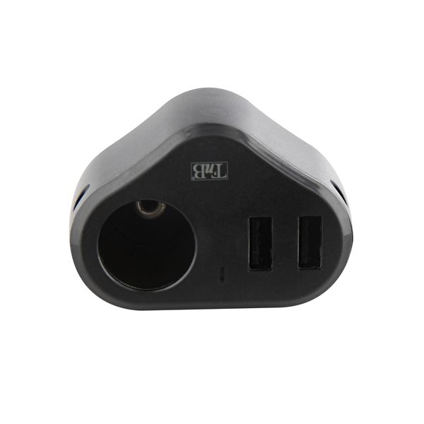 Chargeur allume-cigare 3 en 1  + 2 USB T'nB