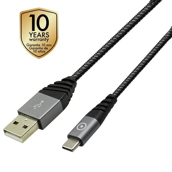 CABLE USB-C 1,2m GRIS MUVIT