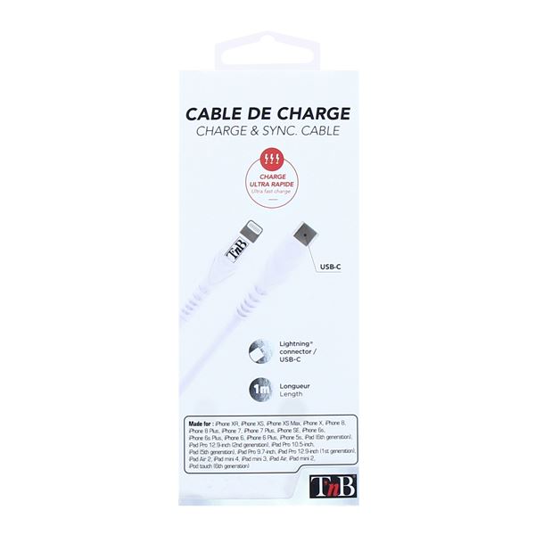 Câble Iphone vers USB-C TNB