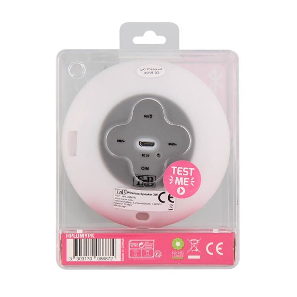 Enceinte lumineuse bluetooth rose - TNB