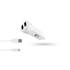 Chargeur voiture lightning 3.4A 2 USB + câble USB/Lightning 1m - coloris blanc - T'nB