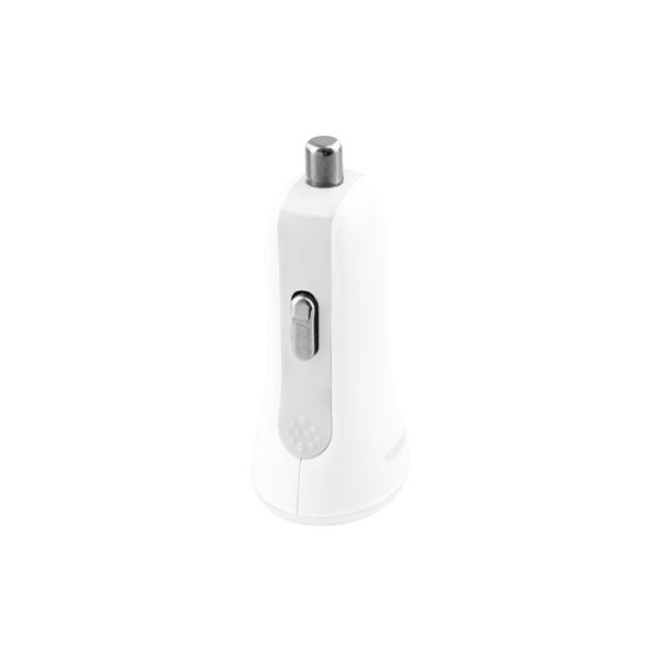 Chargeur voiture lightning 3.4A 2 USB + câble USB/Lightning 1m - coloris blanc - T'nB