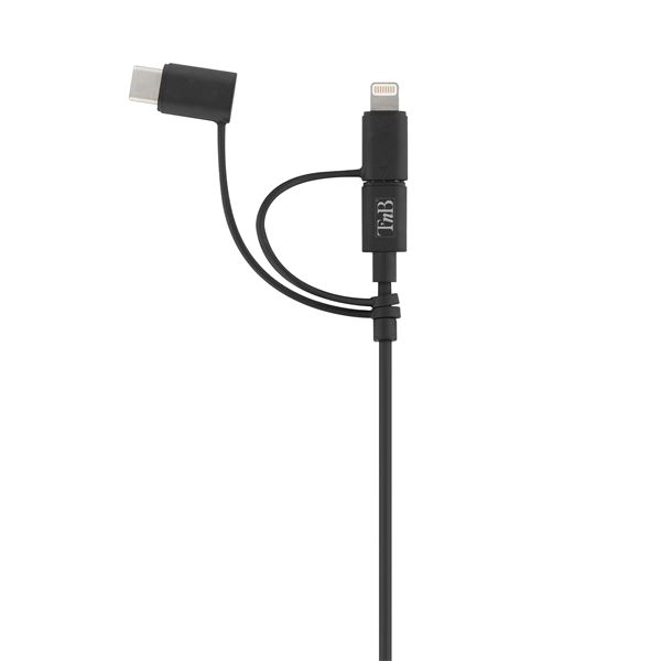 Câble 3 en 1 Micro USB + USB-C +MFI T'nB
