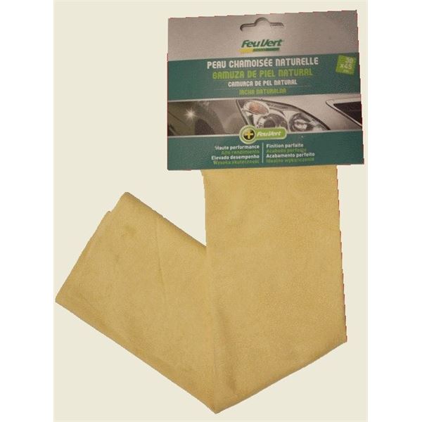 Peau de chamois Feu Vert 30 x 45 cm
