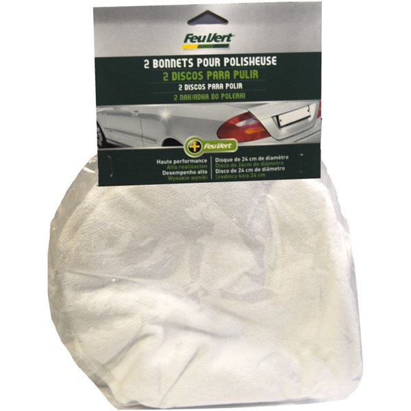 2 Bonnets pour polisheuse Feu Vert