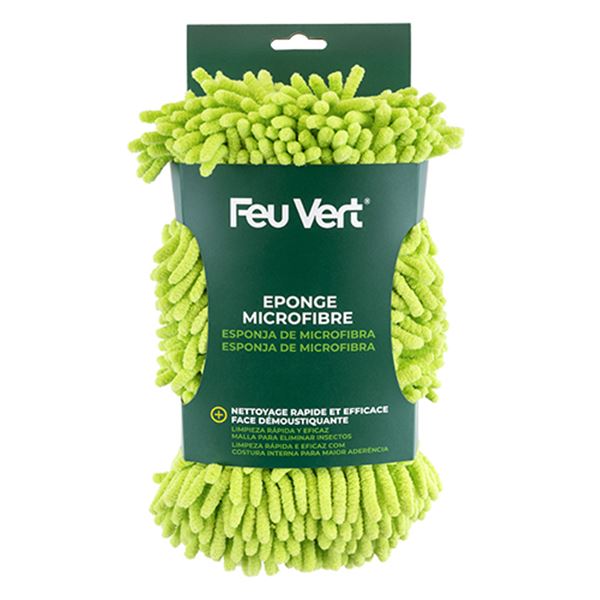 Eponge microfibre lavage & démoustiquante FEU VERT
