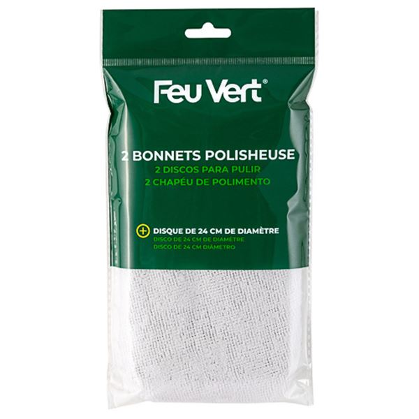 2 Bonnets pour polisseuse FEU VERT