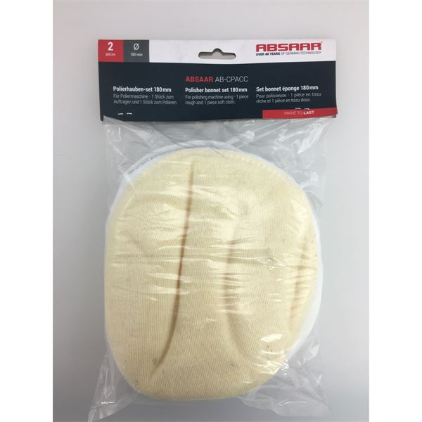 2 Bonnets de polissage 180 MM