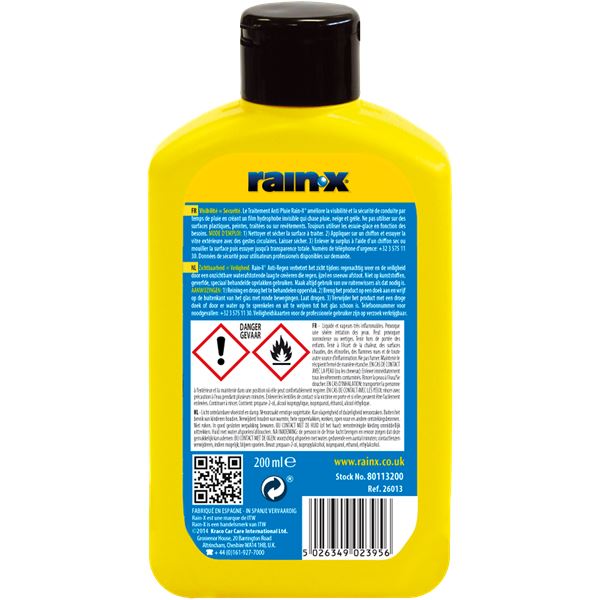 Anti pluie Rainx 200 ml