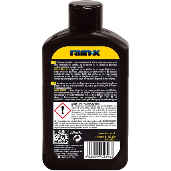 Anti buée Rainx 200 ml