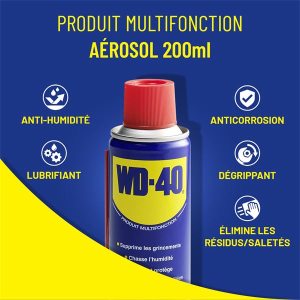 Produit Multifonction WD-40 aérosol 200 ml