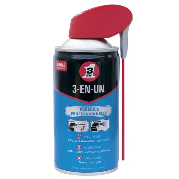 Lubrifiant 3 en 1 Formule Professionnelle Double Spray 250 ml