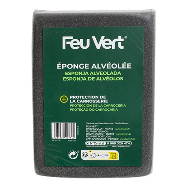 Éponge de lavage alvéolée FEU VERT