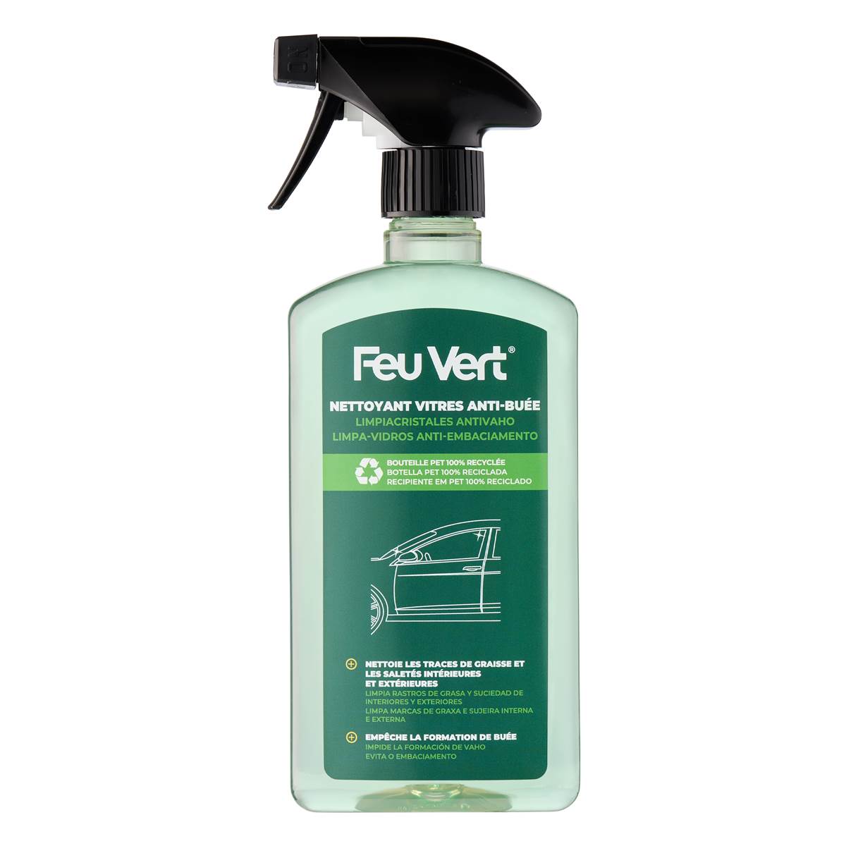 Nettoyant Vitres Et Anti-buée Feu Vert 500ml