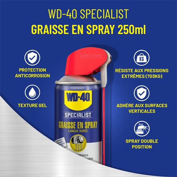 GRAISSE EN SPRAY 250ML WD-40 SPECIALIST