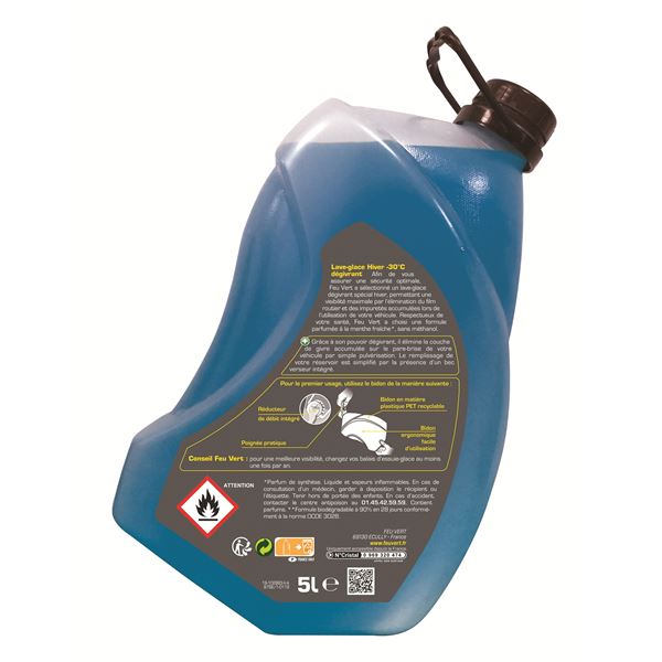 Lave-glace hiver dégivrant -30°C Feu Vert 5L