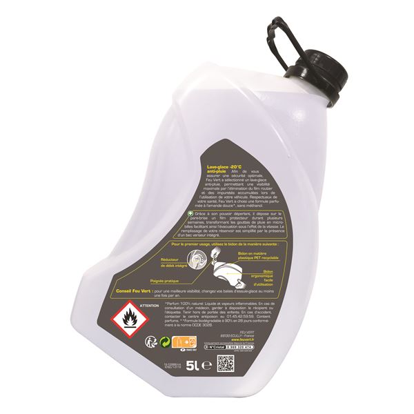 Lave-glace toutes saisons anti-pluie -20°C Feu Vert 5L