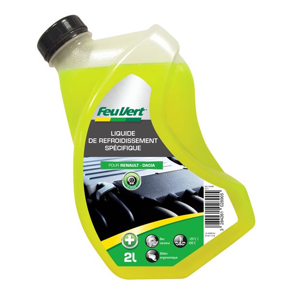 Liquide de refroidissement pour Renault / Dacia -25°C 2L Feu Vert