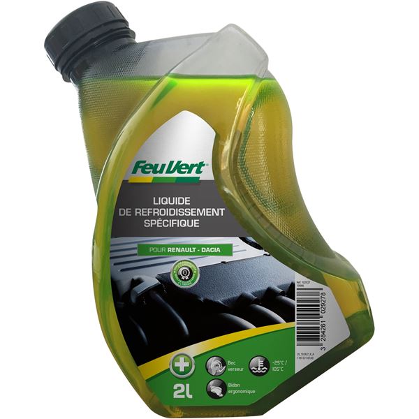 Liquide de refroidissement pour Renault / Dacia -25°C 2L Feu Vert