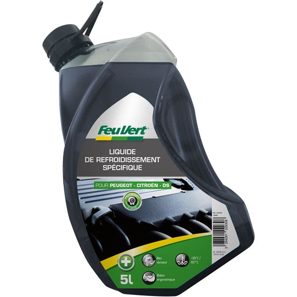 Liquide de refroidissement pour Peugeot / Citroën -35°C 5L Feu Vert