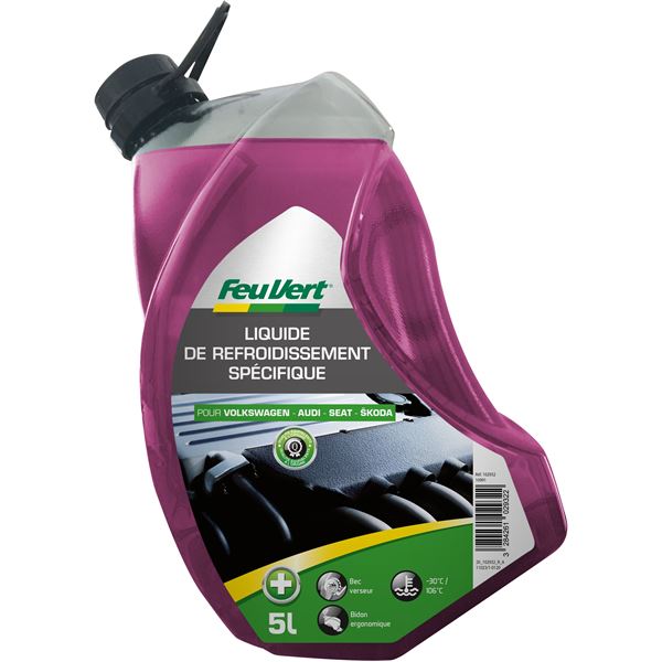 Liquide de refroidissement pour Volkswagen / Audi / Seat / Skoda -30°C 5L Feu Vert