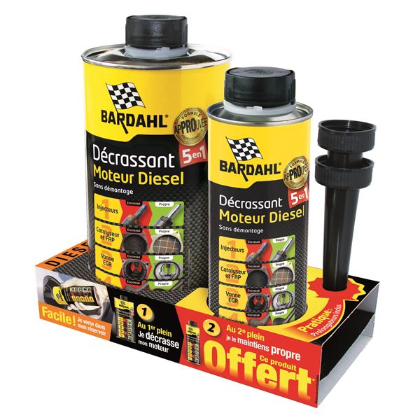 Décrassant 5 en 1 moteur diesel Bardahl 1L + 300 ml offert