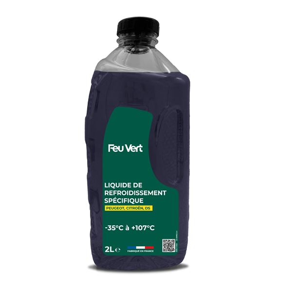 Liquide de refroidissement pour Peugeot / Citroën -35°C 2L Feu Vert