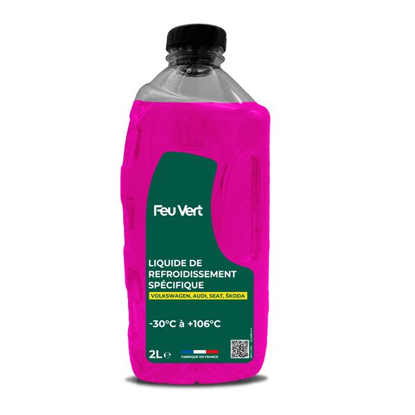Liquide de refroidissement pour Volkswagen / Audi / Seat / Skoda -30°C 2L Feu Vert