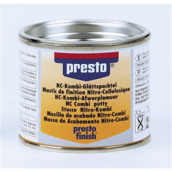 Mastic fin nitro cellulostique gris PRESTO 250 g