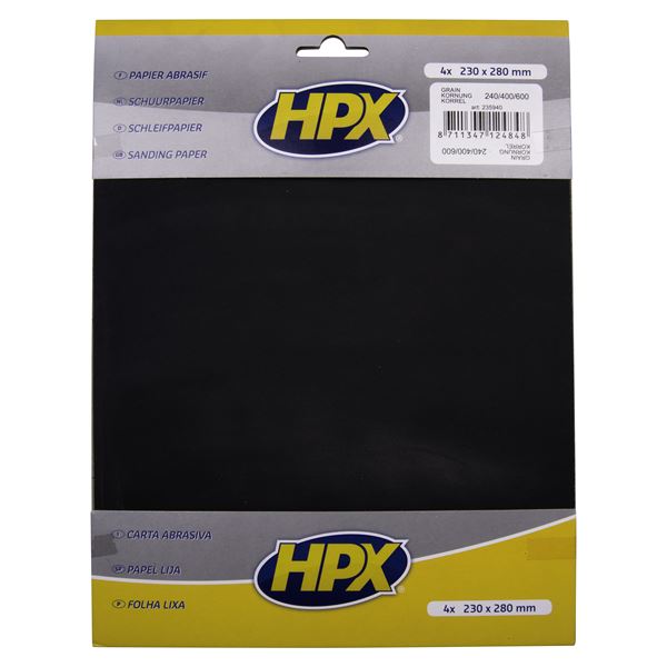 Papiers abrasifs à eau P240 x1 / P400 x2 / P600 x1 HPX
