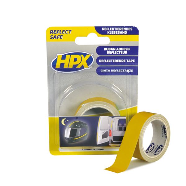 Ruban adhésif refléchissant jaune 19 mm x 1,5 m