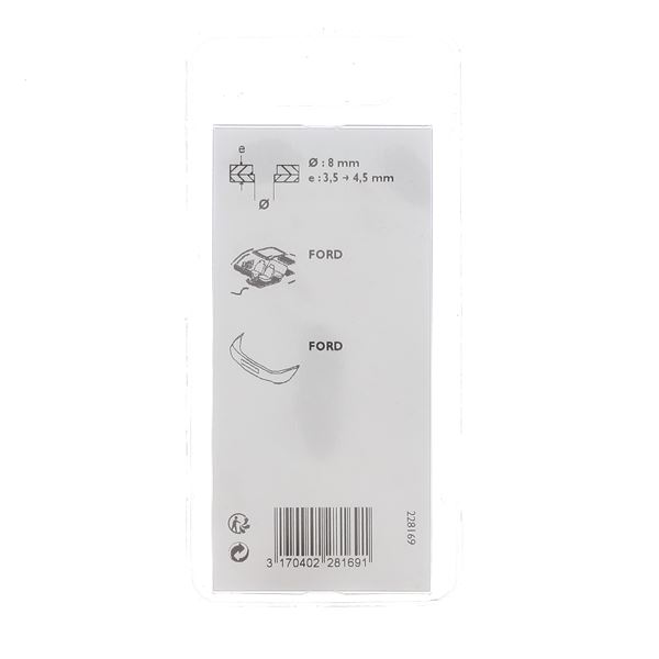 Rivets pour aile, garniture intérieure, pare-choc 228169 RESTAGRAF X4