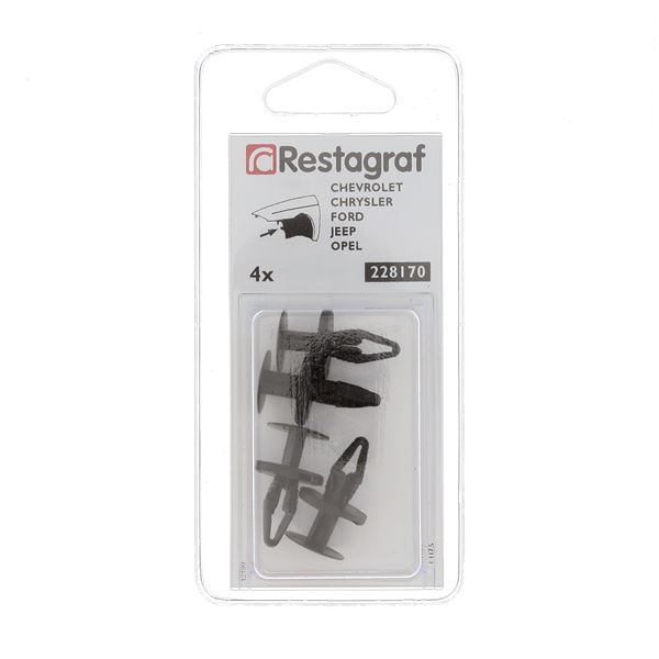Rivets pour aile et pare-choc ou garniture intérieure 228170 RESTAGRAF X4