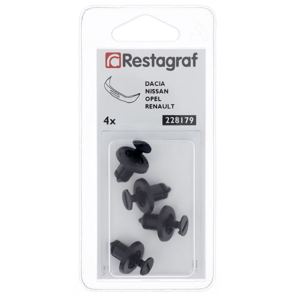 Rivets pour garnitures intérieures, pare-choc 228179 RESTAGRAF X4