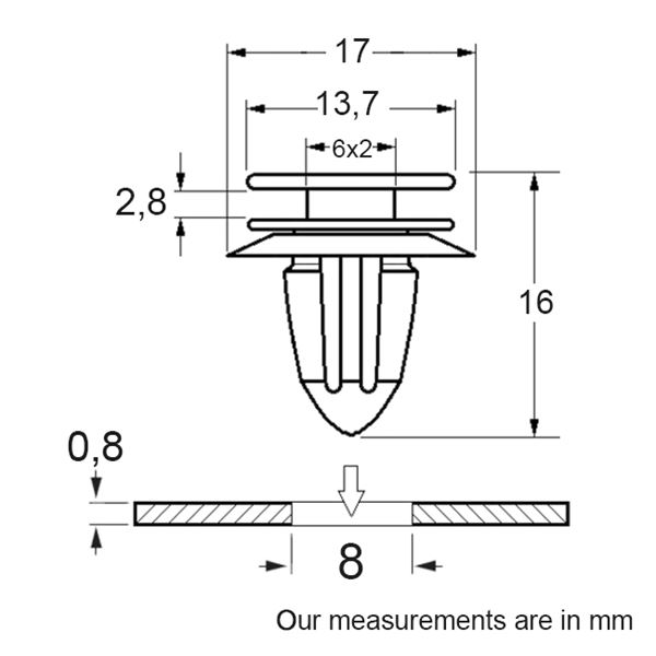 Agrafes pour portière 220340 RESTAGRAF X9