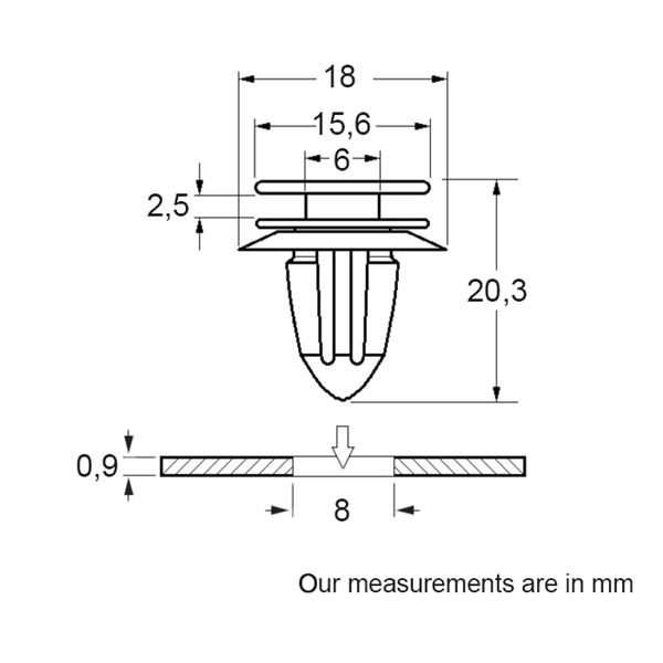 Agrafes pour portière 228088 RESTAGRAF X5