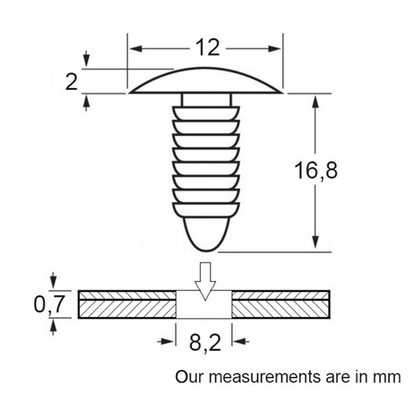 Agrafes pour portière, protection latérale 228089 RESTAGRAF X5