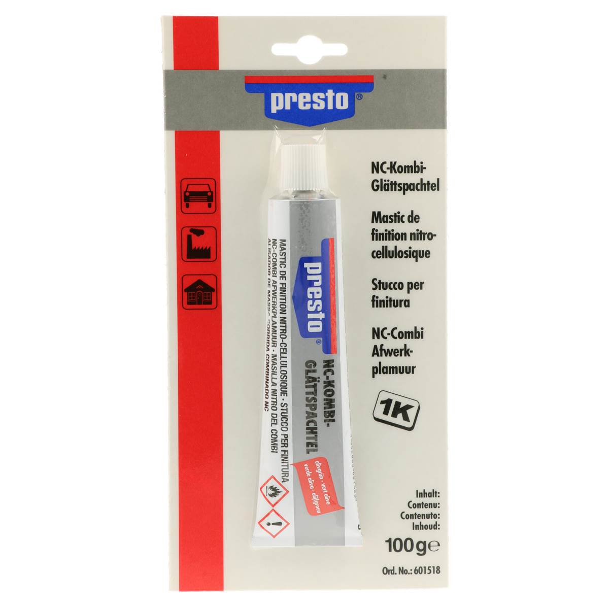 Mastic Nitro Combi Gris Presto 100g