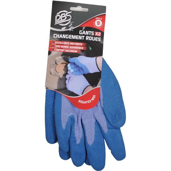 Gants enduction latex pour changement de roue