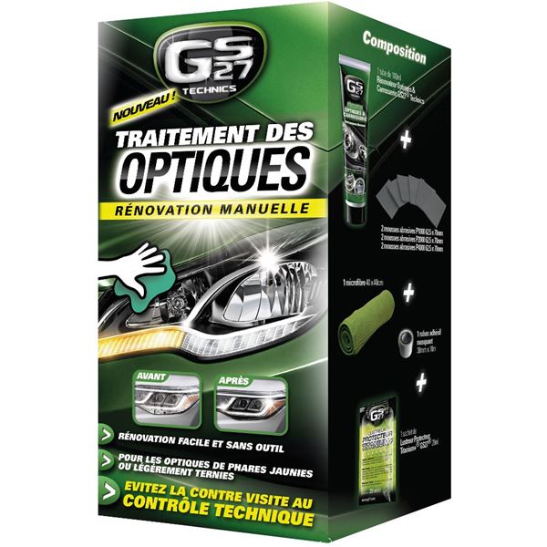 Kit rénovateur optique de phares manuel GS27
