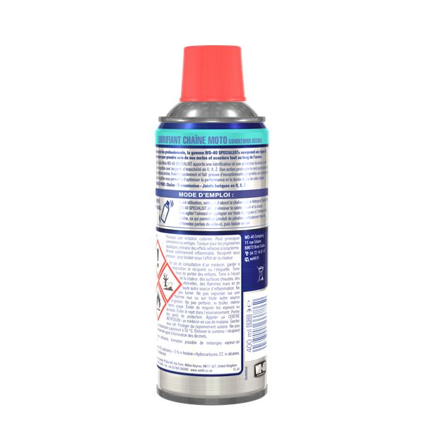 Lubrifiant Chaîne Conditions Sèches WD-40 Specialist Moto 400 ml