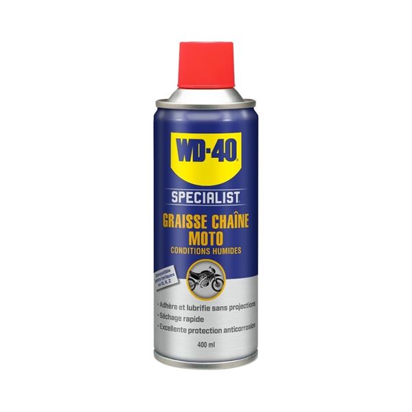 Graisse Chaîne Conditions Humides WD-40 Specialist Moto 400 ml